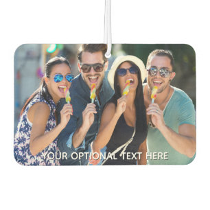 YOUR PHOTOS & TEXT custom car air freshner Car Air Freshener