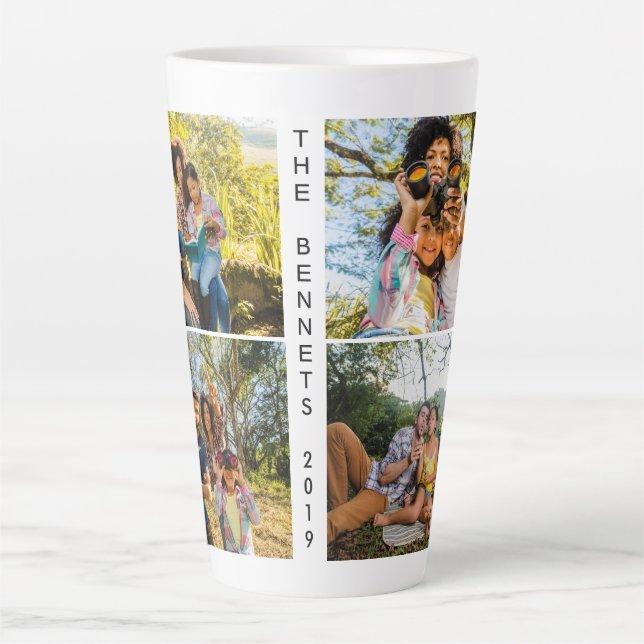 YOUR photos & text custom latte mug (Front)