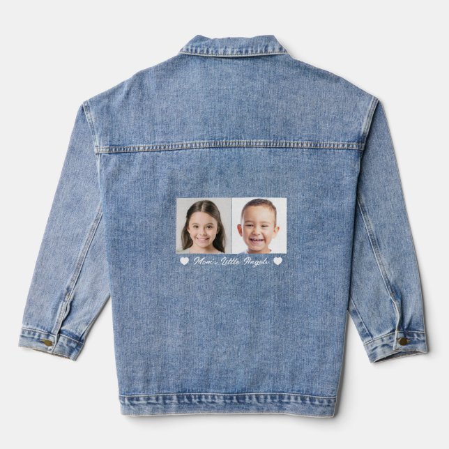 YOUR Photos & Text Love Denim Jacket (Back)