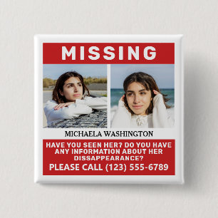 YOUR Photos & Text "MISSING PERSON" Button