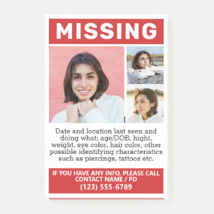 YOUR Photos & Text "MISSING" Post-it Notes