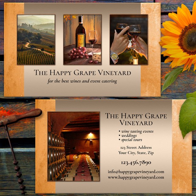 Your Photos Vineyard Winery Business Card (Creator Uploaded)