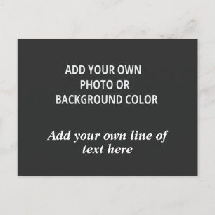 Your picture or background colour. Your text Throw Invitation Postcard