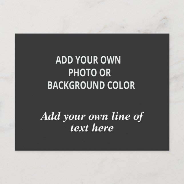 Your picture or background colour. Your text Throw Invitation Postcard (Front)