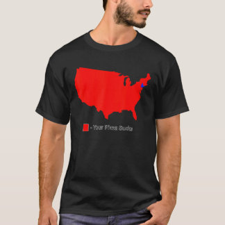 Your Pizza Sucks  America Map T-Shirt
