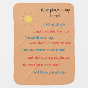 Your place in my heart baby blanket