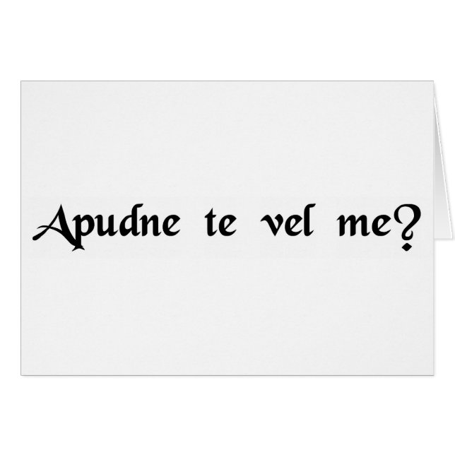 Your place or mine? (Front Horizontal)