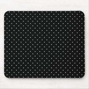 Your Polka Dots Colour on Black Click Customise Mouse Mat