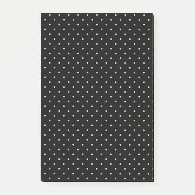 Your Polka Dots Colour on Black Click Customise Post-it Notes (Front)
