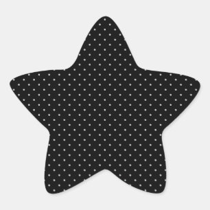 Your Polka Dots Colour on Black Click Customise Star Sticker