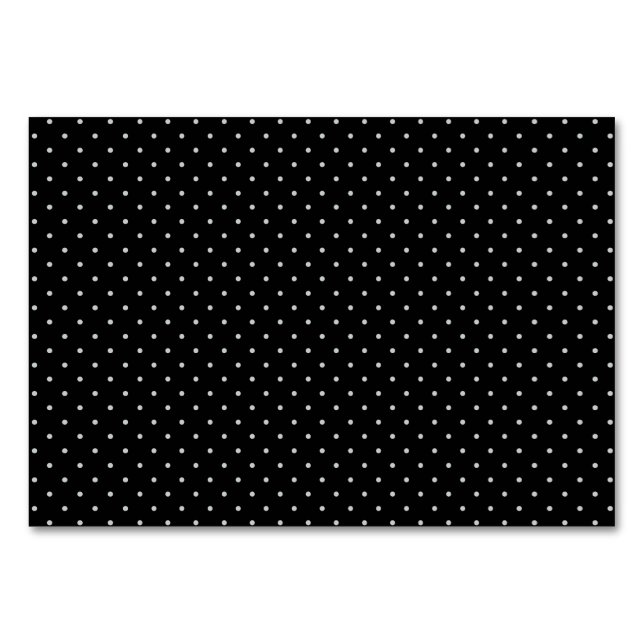 Your Polka Dots Colour on Black Click Customise Table Number (Front)