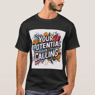 Your Potential Is Calling – Motivational Colorful  T-Shirt