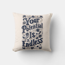 Your Potential Is Endless Beige Background