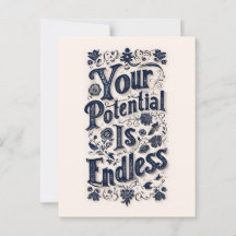 Your Potential Is Endless Beige Background