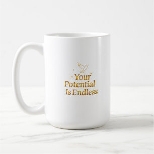 Your Potential Is Endless Dove Gold Motivation Coffee Mug