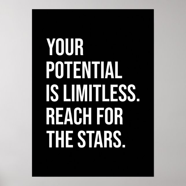 Your Potential Is Limitless - Motivational Poster (Front)