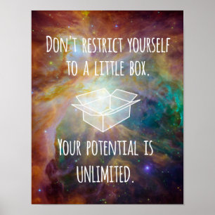 Your Potential is Unlimited Quote Universe Nebula Poster