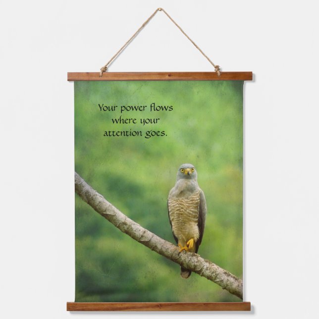 Your Power Flows Wood Topped Wall Tapestry (Front)