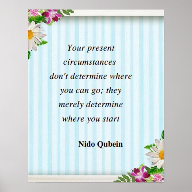 Your present circumstances quote poster (Front)