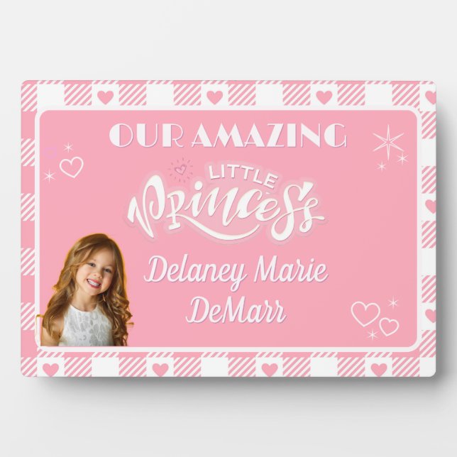 Your Princess! Keepsake photo tabletop plaque (Front)