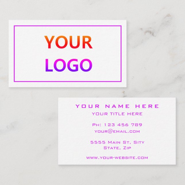 Your Promotional Business Card with Own Design (Front/Back)