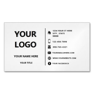 Your Promotional Magnetic Business Card Example