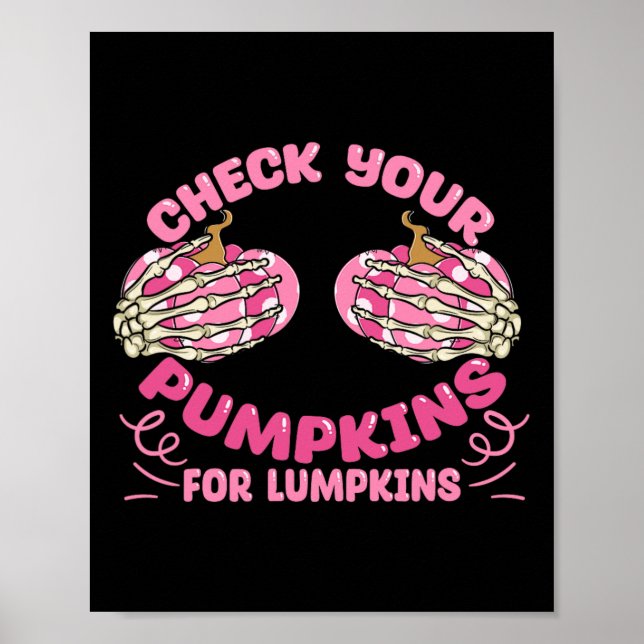 Your Pumpkins Breast Cancer Awareness Halloween  Poster (Front)