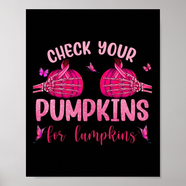 Your Pumpkins For Lumpkins Skeleton Hand Halloween Poster (Front)
