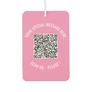 Your QR Code and Custom Text Air Freshener