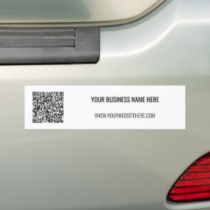 Your QR Code and Custom Text Bumper Sticker