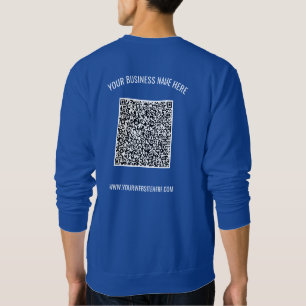 Your QR Code and Custom Text Business Sweatshirt