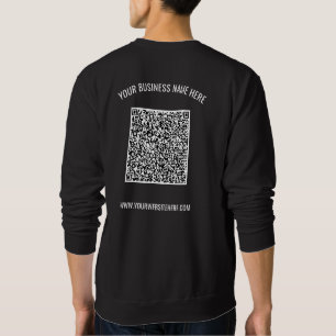 Your QR Code and Custom Text Business Sweatshirt