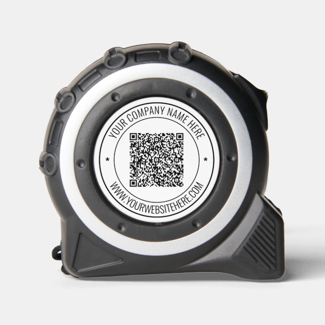 Your QR Code and Custom Text Business Tape Measure 1 (Front)
