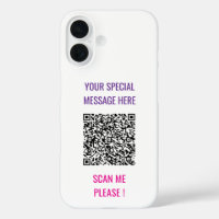 Your QR Code and Custom Text Funny iPhone Case