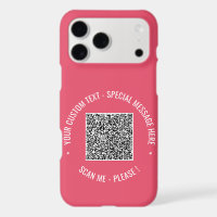 Your QR Code and Custom Text iPhone Case Example