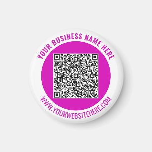 Your QR Code and Custom Text Magnet Choose Colours