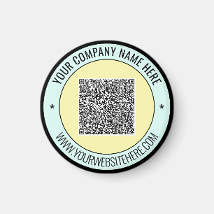 Your QR Code and Custom Text Magnet Template