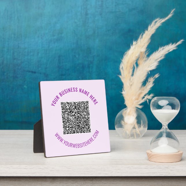 Your QR Code and Custom Text Personalised Plaque (Insitu)
