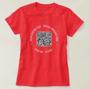 Your QR Code and Custom Text Personalised T-Shirt