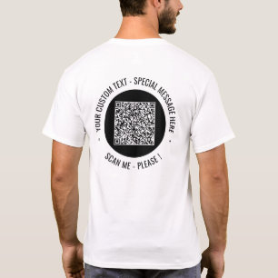 Your QR Code and Custom Text Personalised T-Shirt