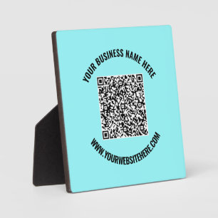 Your QR Code and Custom Text Plaque Template
