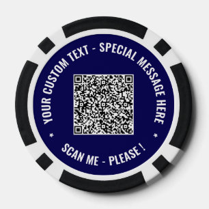 Your QR Code and Custom Text Poker Chips Template