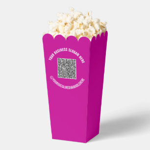 Your QR Code and Custom Text Popcorn Box Template