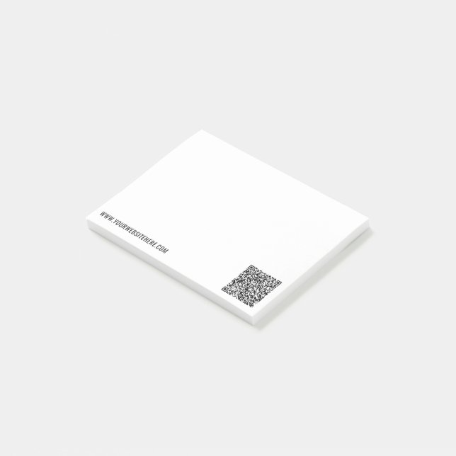 Your QR Code and Custom Text Post-it® Notes (Angled)