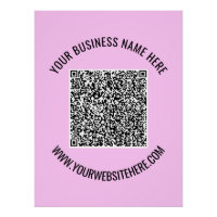 Your QR Code and Custom Text Poster Template