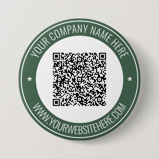 Your QR Code and Custom Text Promotional Button (Front)
