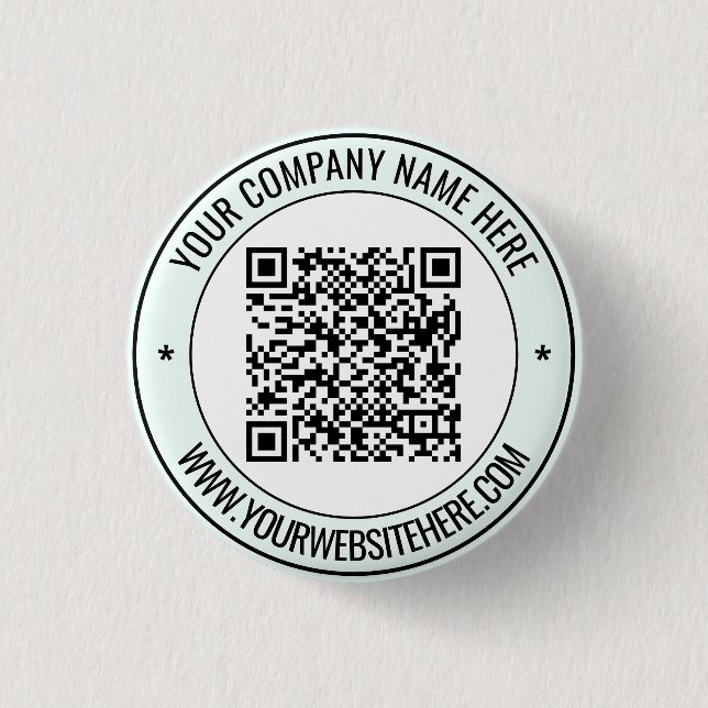 Your QR Code and Custom Text Promotional Button (Front)