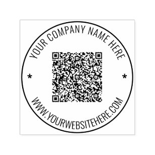 Qr Code Rubber Stamps Self Inking Stamps Zazzle UK