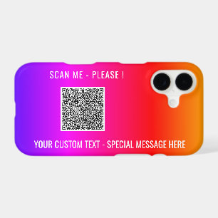 Your QR Code and Custom Text Samsung Galaxy Case