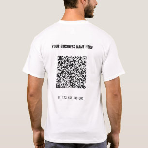 Your QR Code and Custom Text-Shirt Choose Colours T-Shirt